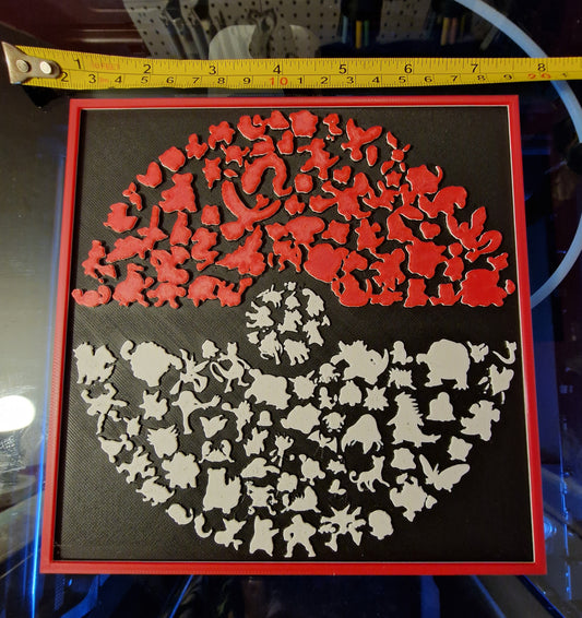 3D Printed Pokeball Hueforge