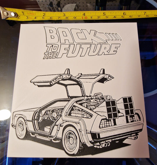 3D Printed B2TF Delorien Hueforge