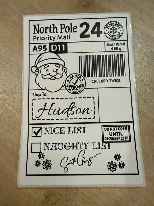 Personalised Christmas Stickers