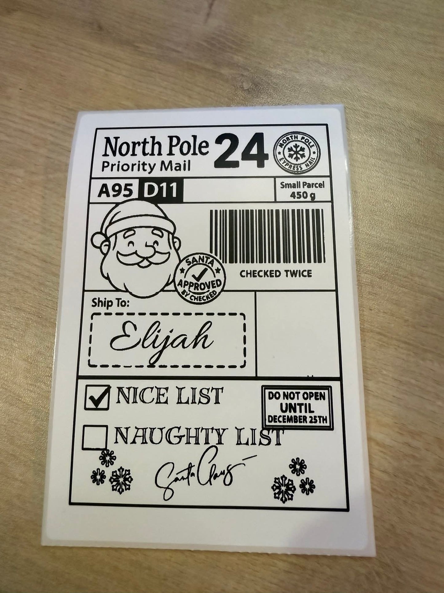 Personalised Christmas Stickers