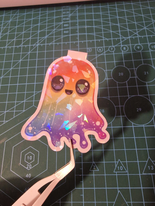 Colourful Ghost Magnetic Bookmark