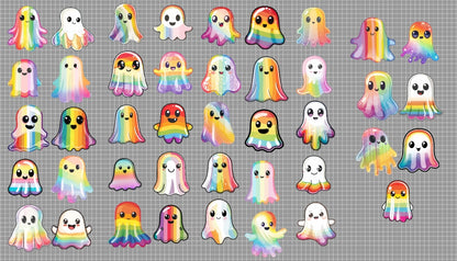 Colourful Ghost Magnetic Bookmark