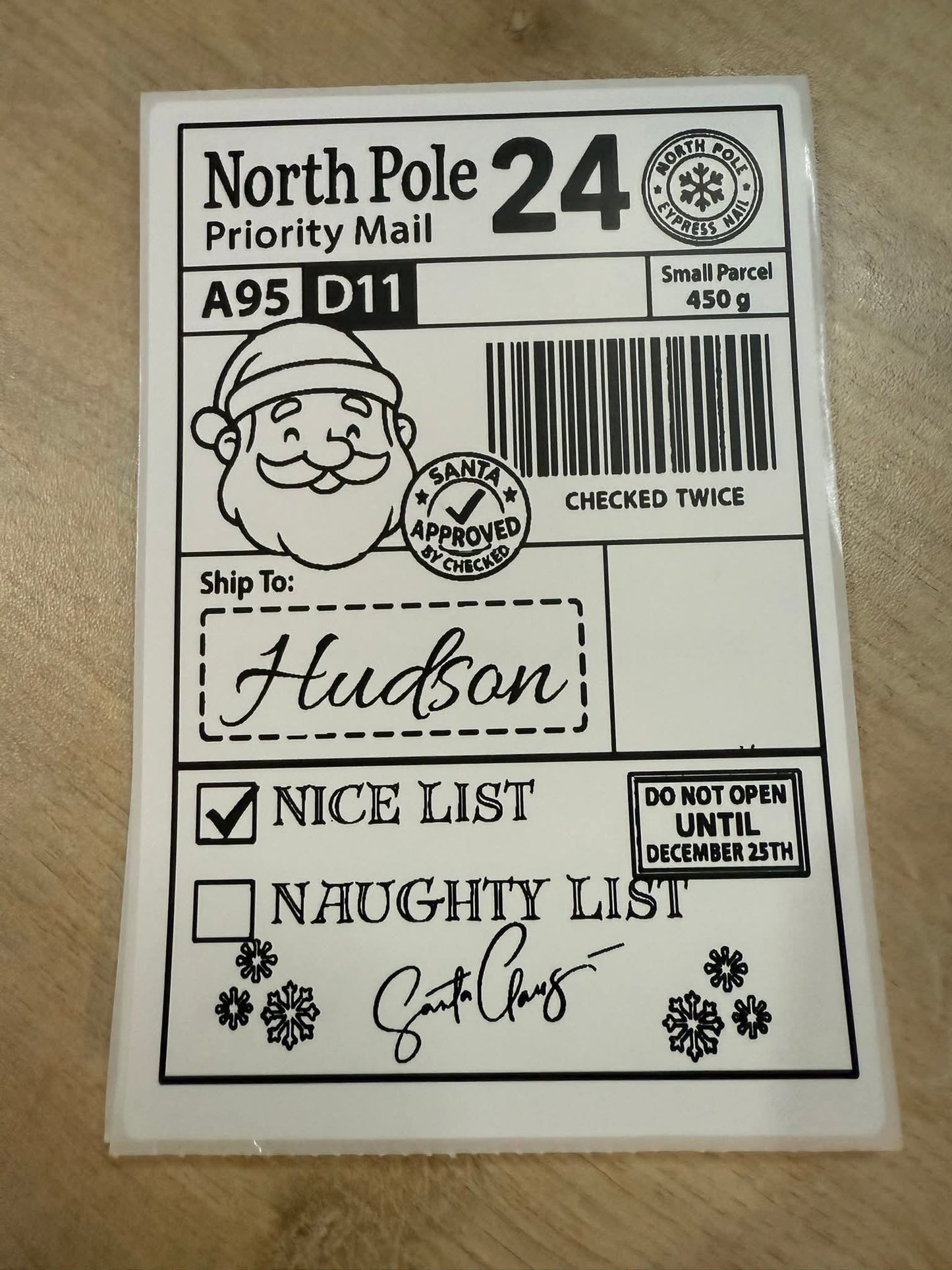 Personalised Christmas Stickers