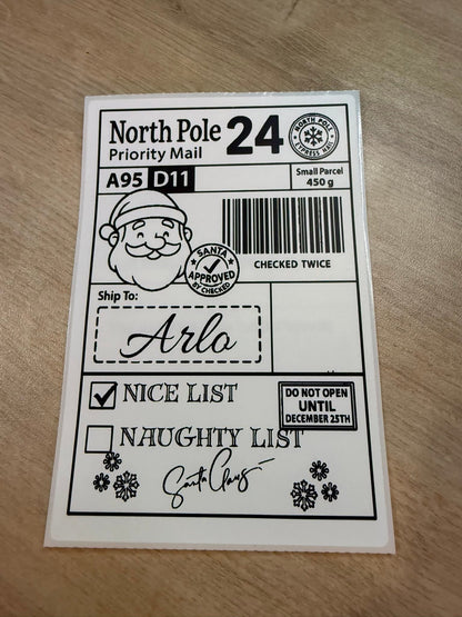 Personalised Christmas Stickers